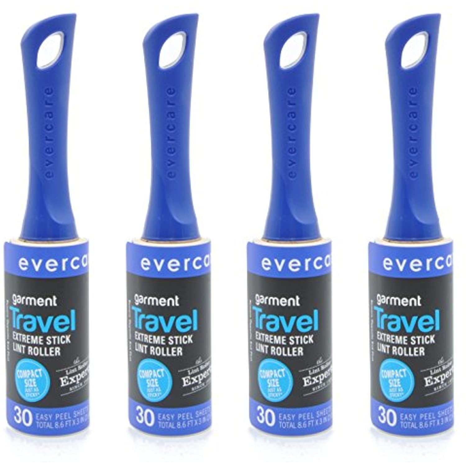 Evercare Travel Lint Roller (30 Sheets) (4 Pack)