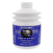 Evercoat 100411 Poly-Flex Polyester Glazing Putty, Flexible Spot Filler, 30 oz Pumptainer, Ideal for Plastic and Bumper Repairs, Skim Coating, Blue Cream Hardener Included, Sandable, Multi-Surface