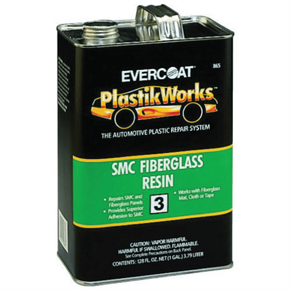Fibre glass Evercoat 100865 SMC Fiberglass Resin, 1 gal Can, Yellow, Liquid