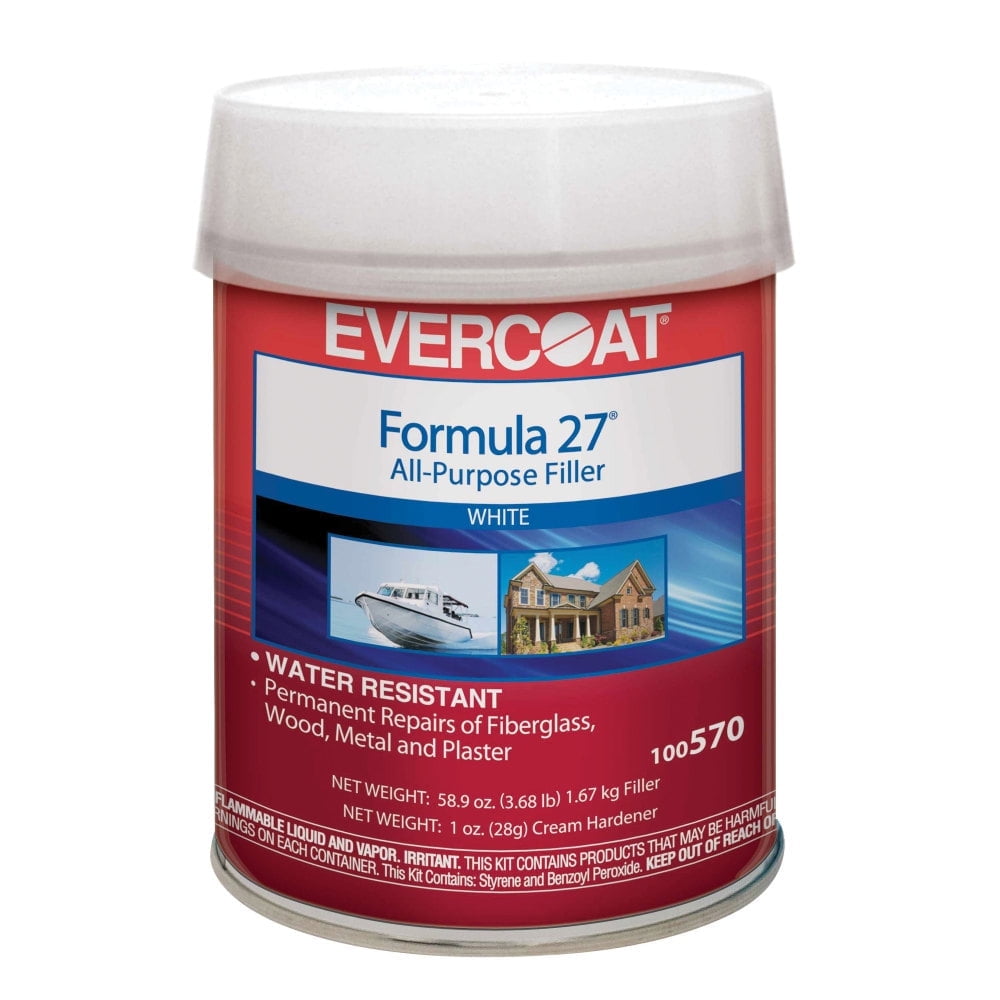 Evercoat Formula 27 All-Purpose Filler, Extra White, Wall Filler, Quart