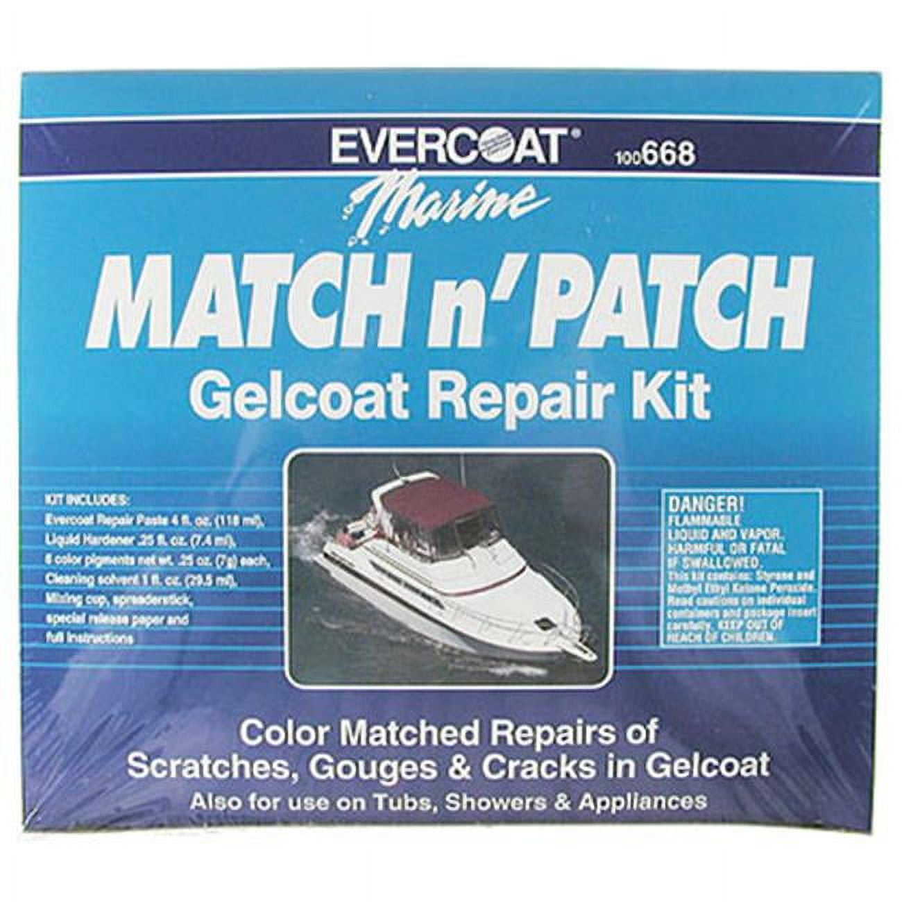 Evercoat Marine Match N Patch Gelcoat Repair Kit