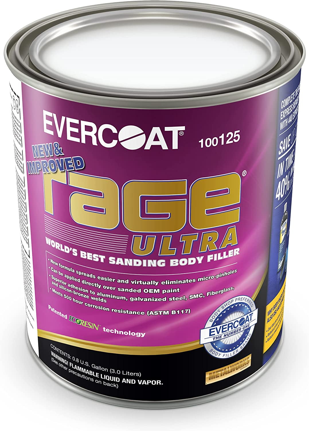 Evercoat Rage Ultra Sanding Body Filler for Steel, Fiberglass