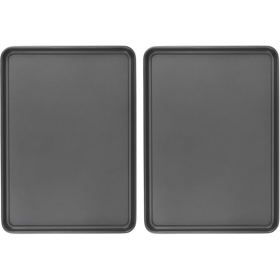 Everday Nonstick Carbon Steel Baking Sheet Set, 2 Pack – Extra-Large Carbon Steel Cooking Pans, Bakeware Set, Cookie Sheets for Baking, Oven Pan Set