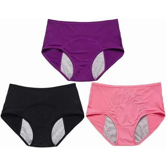 Everdries Leakproof Ladies Underwear - Everdries Leakproof Panties for Over 60#s with Incontinence 3Pcs Plus Size