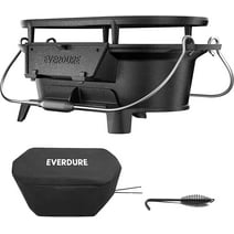 Everdure 20" Cast Iron Portable Charcoal Grill with Cover