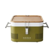 Everdure Cube Charcoal Grill with Cool Touch Handles, Storage Container & Bamboo Serving Board
