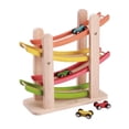 thumbnail image 1 of EverEarth Jr. Ramp Racer. Race Track for Toddlers and 4 Wood Cars, Race Car Ramp Set, 1 of 6