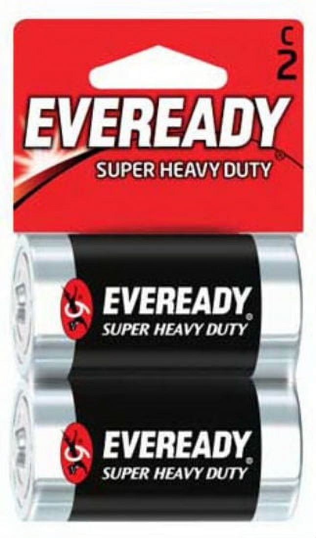 Eveready 1235SW2 Super Heavy Duty C Battery, 2Pack