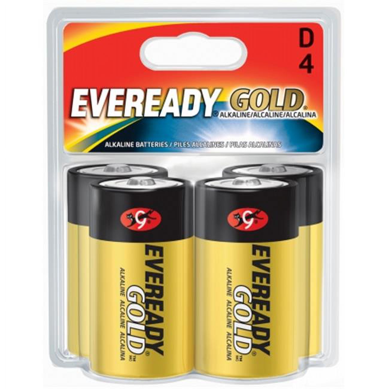 Eveready 4 Count D Cell Alkaline Batteries - Walmart.com