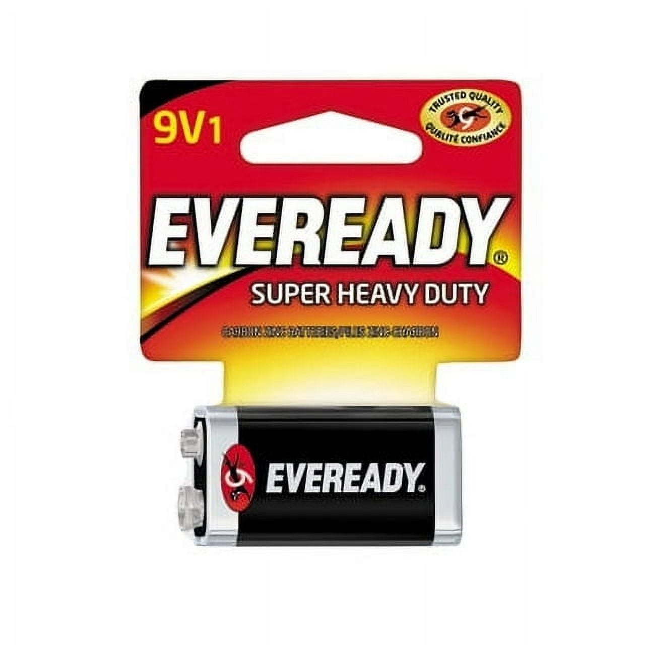 Eveready, 9V, Super Heavy Duty Carbon Zinc Battery, Carded., Each