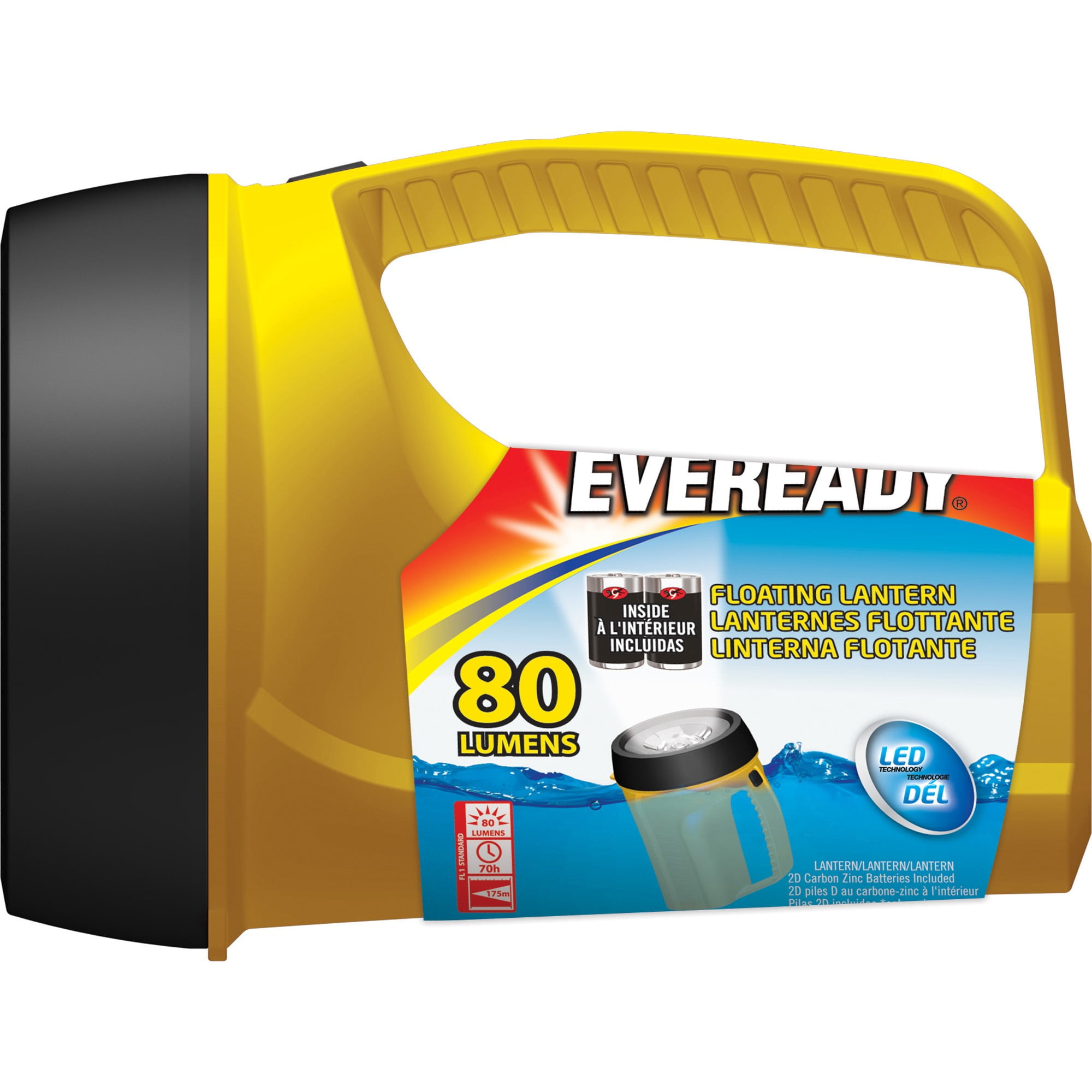 3x EVEREADY READYFLEX FLOATING LANTERN 80 LUMENS - YELLOW- Batteries  Included