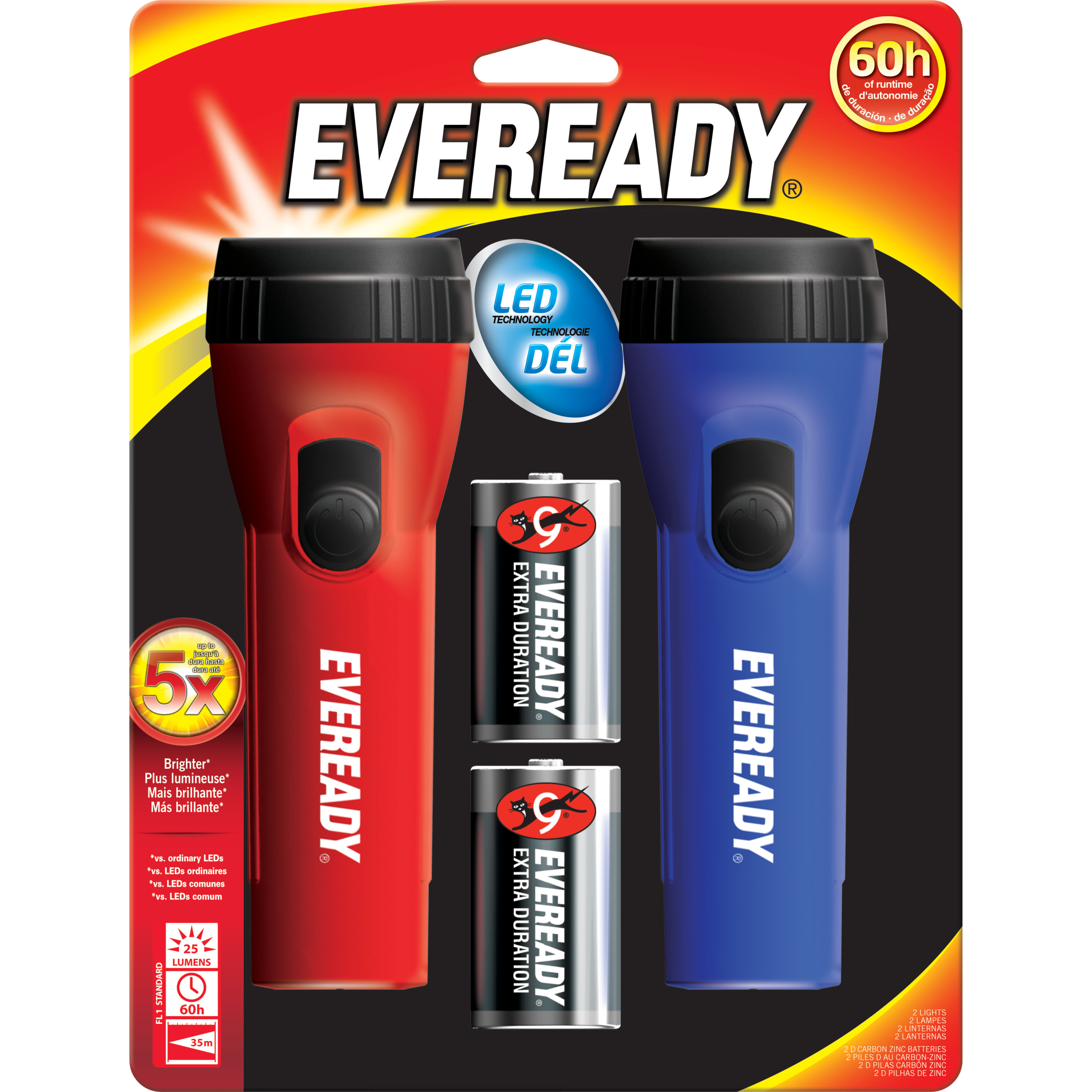 Eveready General Purpose LED Flashlight 2 Pack - image 1 of 3