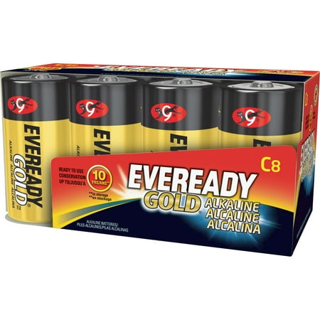 Eveready Gold Alkaline C Batteries, 8 Count