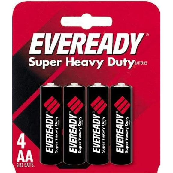 Eveready Heavy Duty, 4 AA Batteries