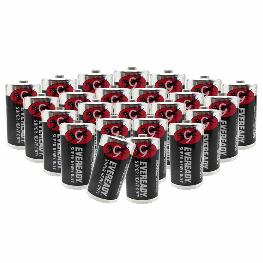 Eveready Super Heavy Duty D 1.5V Batteries - 24 PACK