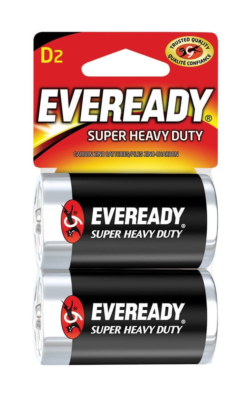 Eveready Super Heavy Duty D 1.5V Batteries - 2PACK