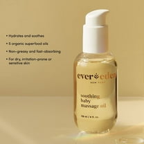 Evereden Soothing Baby Massage Oil 4 fl oz. | Gentle Baby Care | Non-toxic and Fragrance Free | Safe Ingredients