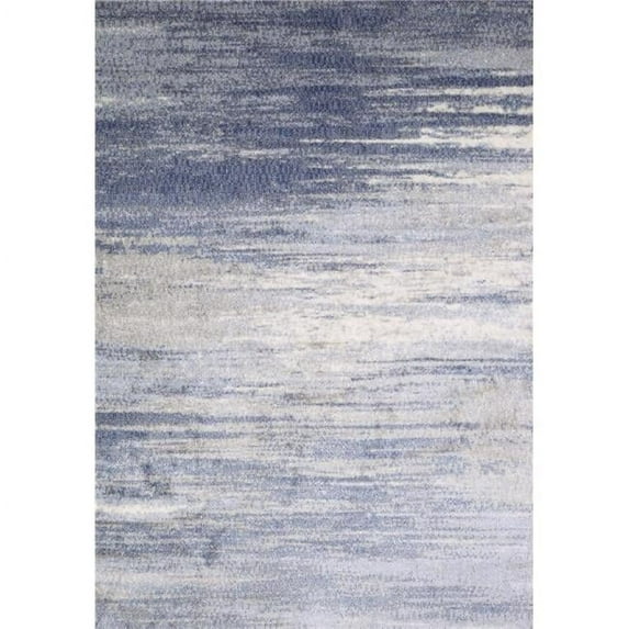 Everek Abstract Transitional Polypropylene Machine Made Rectangle Area Rug - Light Blue - 7 ft. 6 in. x 9 ft. 6 in.