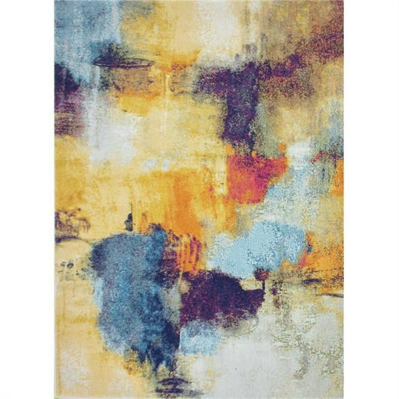 Everek Collection Transitional Polypropylene Machine Made Area Rug, Multicolor - 5 ft. x 7 ft. 6 in.