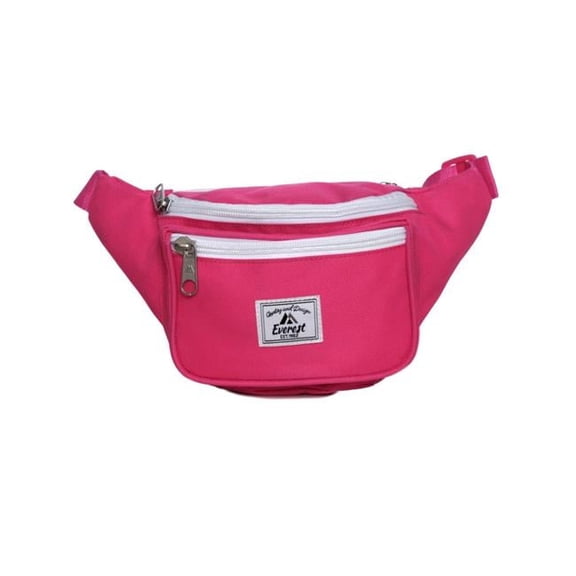 Everest 044KDJ-HPK-WHT Signature Fanny Pack, Hot Pink & White