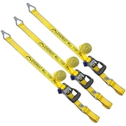 Everest 1.5" x 15' Tie Down Strap with Locking Handle Ratchet 3-Pack Premium Webbing