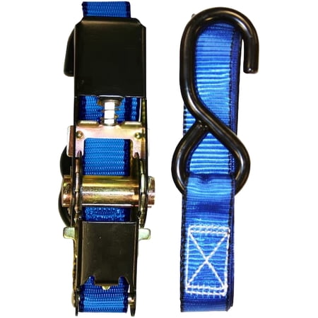 Everest 1" x 10' Ratchet Tie Down Strap with S hooks 300lbs WLL Cargo Straps