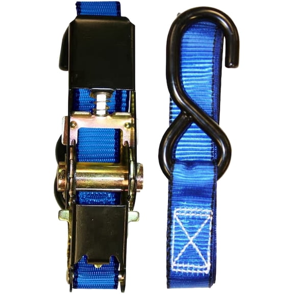 Everest 1" x 10' Ratchet Tie Down Strap with S hooks 300lbs WLL Cargo Straps