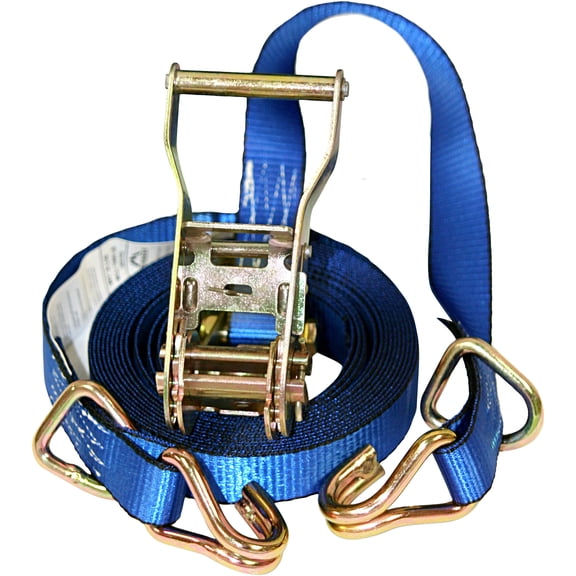 Everest 1" x 16' 1000 lbs Working Load Limit Heavy Duty Tie-Down Strap, with DJ-Hooks and D-Ring