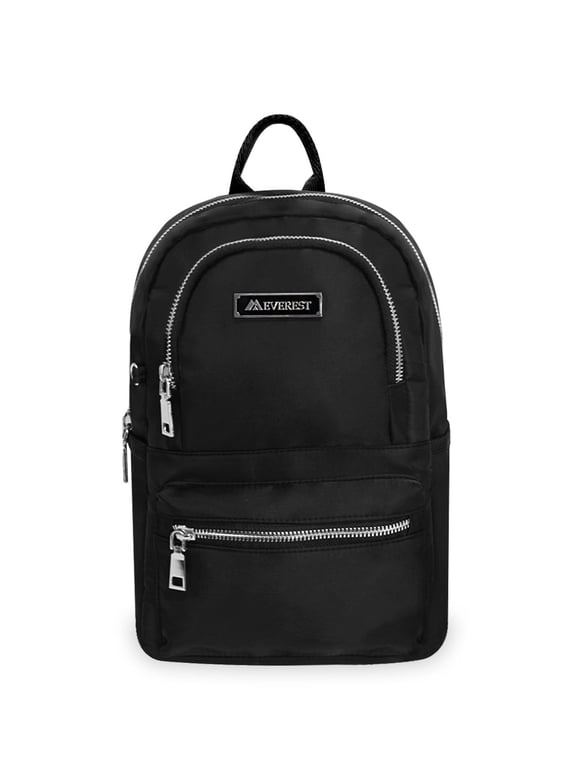 11.5" Compact Handbag Backpack, Black All Ages, Unisex HP1300-BK, Carrier and Shoulder Book Bag for School, Work, Sports, and Travel