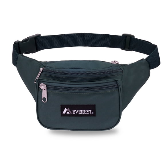 Everest 11.5" Signature Waist Pack - Standard, Green All Ages, Unisex 044KD-GRN, Crossbody Fanny Pack Belt Bag