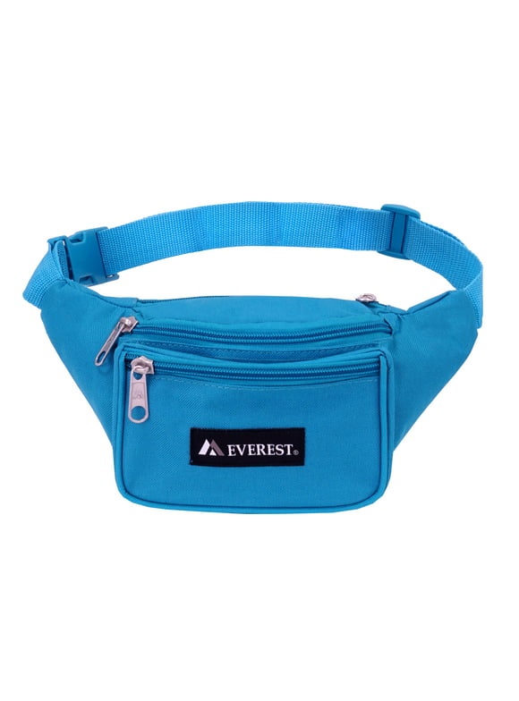 Everest 11.5" Signature Waist Pack - Standard, Turquoise All Ages, Unisex 044KD-TURQ, Crossbody Fanny Pack Belt Bag