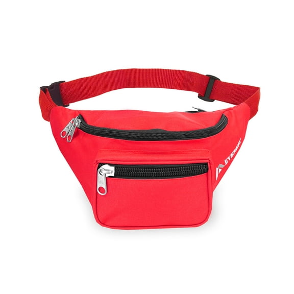 Everest 13.5" Signature Waist Pack - Medium, Red All Ages, Unisex E044MD-RD, Crossbody Fanny Pack Belt Bag