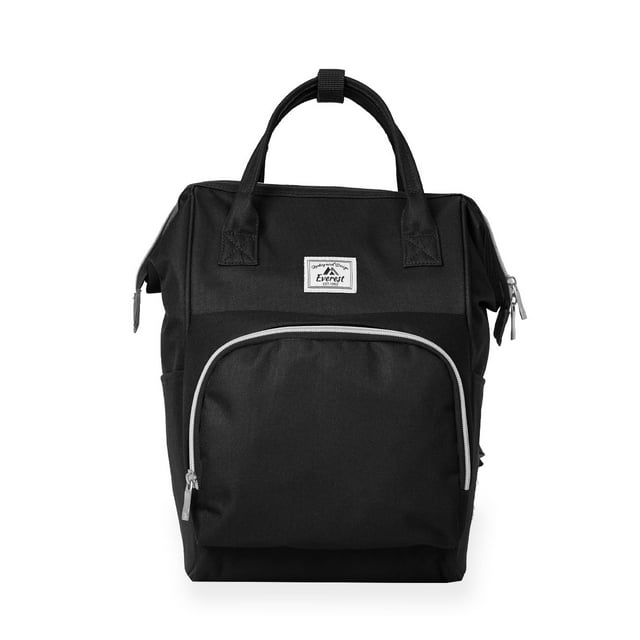 Everest 13" Mini Backpack Handbag, Black All Ages, Unisex HP1100-BK, Carrier and Shoulder Book Bag for School, Work, Sports, and Travel