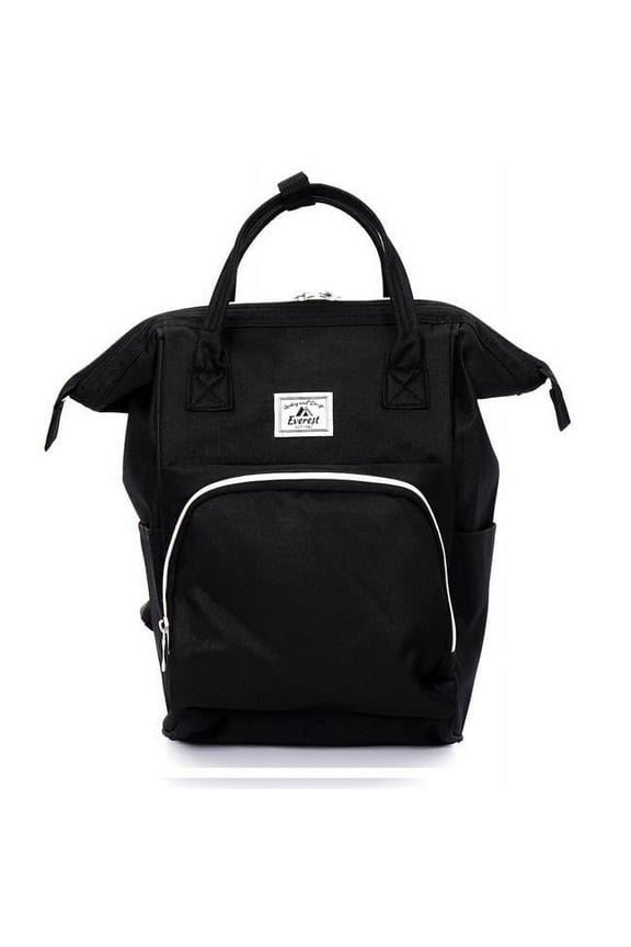 13" Mini Backpack Handbag, Black All Ages, Unisex HP1100-BK, Carrier and Shoulder Book Bag for School, Work, Sports, and Travel