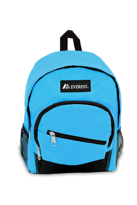 13" Slant Backpack, Turquoise All Ages, Unisex 6045S-TURQ/BK, Carrier and Shoulder Book Bag for School, Work, Sports, and Travel