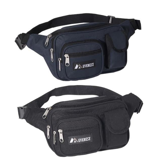Everest  14 in. Wide Multiple Pocket Waist Fanny Pack