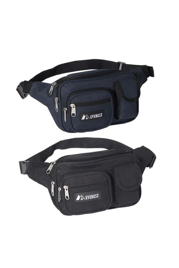 14 in. Wide Multiple Pocket Waist Fanny Pack