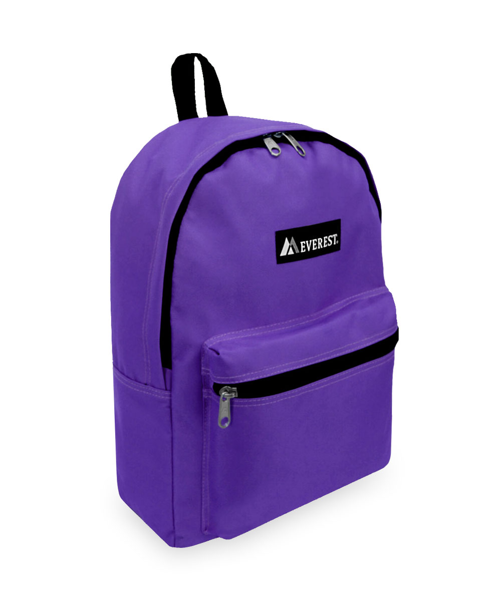 Everest 15" Basic Backpack, Dark Purple All Ages, Unisex 1045K-DPL, Carrier and Shoulder Book Bag for School, Work, Sports, and Travel - image 1 of 5