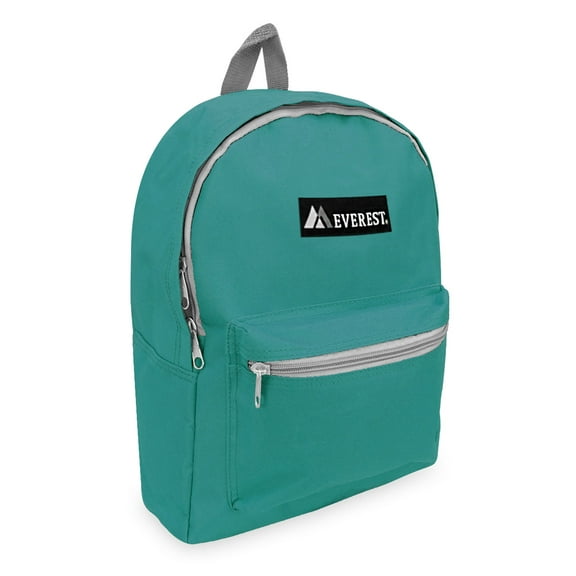 Everest 15" Basic Backpack, Dark Teal All Ages, Unisex 1045K-DTEAL, Carrier and Shoulder Book Bag for School, Work, Sports, and Travel