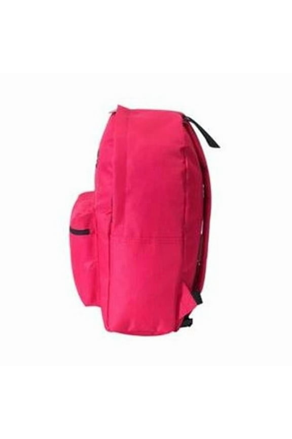15" Basic Backpack, Hot Pink All Ages, Unisex 1045K-HPK, Carrier and Shoulder Book Bag for School, Work, Sports, and Travel