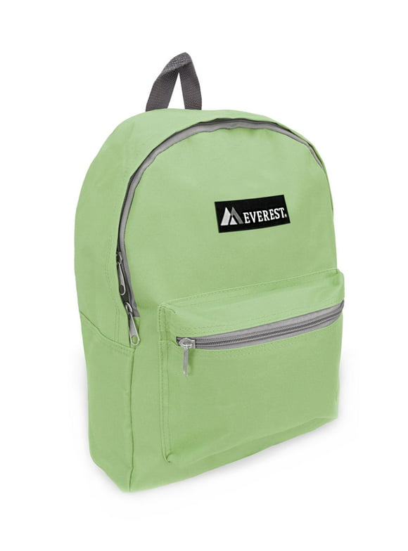 Everest 15" Basic Backpack, Jade All Ages, Unisex 1045K-JD, Carrier and Shoulder Book Bag for School, Work, Sports, and Travel