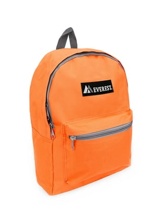 Orange backpacks for school deals