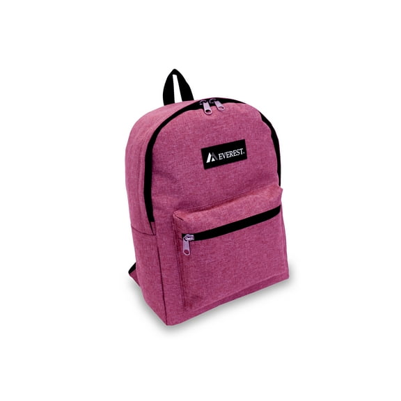 Everest 15" Basic Denim Backpack, Berry All Ages, Unisex 1045DM-BERRY, Carrier and Shoulder Book Bag for School, Work, Sports, and Travel