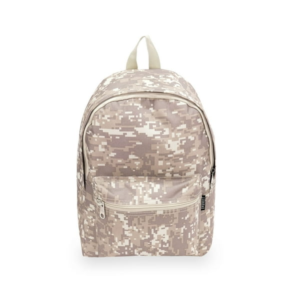Everest 15" Digital Camo Basic Backpack, Digital Camo All Ages, Unisex DC1045K-DCAMO, Carrier and Shoulder Book Bag for School, Work, Sports, and Travel