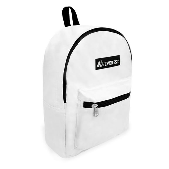 Everest 15"White Basic Backpack, All Ages, Unisex - 1045K-WHT