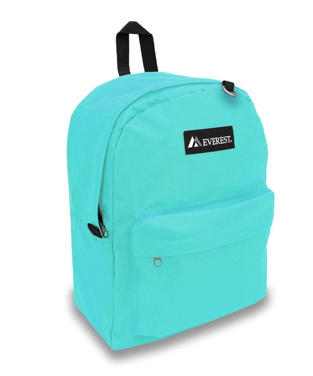 Everest 16.5" Classic Backpack, Aqua All Ages, Unisex 2045CR-AQ, Carrier and Shoulder Book Bag for School, Work, Sports, and Travel - image 1 of 4