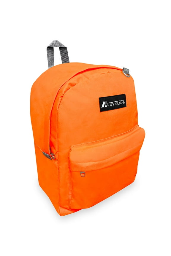 16.5" Classic Backpack, Tangerine All Ages, Unisex 2045CR-TANG, Carrier and Shoulder Book Bag for School, Work, Sports, and Travel