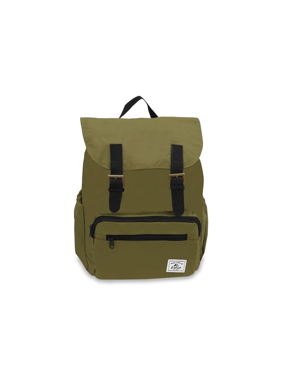 16" Stylish Rucksack, Olive All Ages, Unisex BP500-OLI, Carrier and Shoulder Book Bag for School, Work, Sports, and Travel