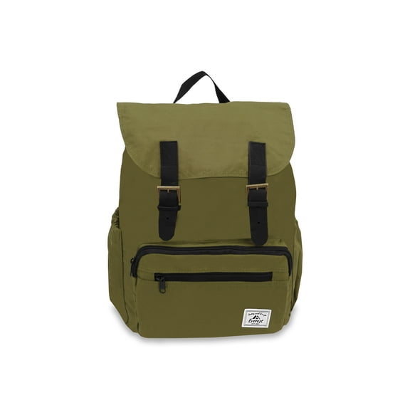 Everest 16" Stylish Rucksack, Olive All Ages, Unisex BP500-OLI, Carrier and Shoulder Book Bag for School, Work, Sports, and Travel