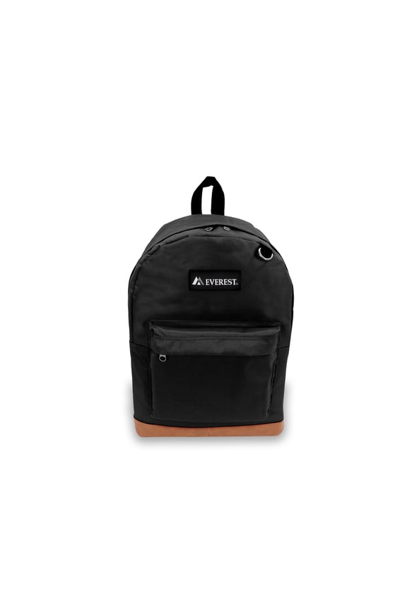 17" Suede Bottom Backpack, Black All Ages, Unisex 1045GL-BK, Carrier and Shoulder Book Bag for School, Work, Sports, and Travel